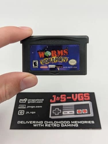 Worms World Party Game Boy Advance GBA Cartridge Only Tested Working Authentic