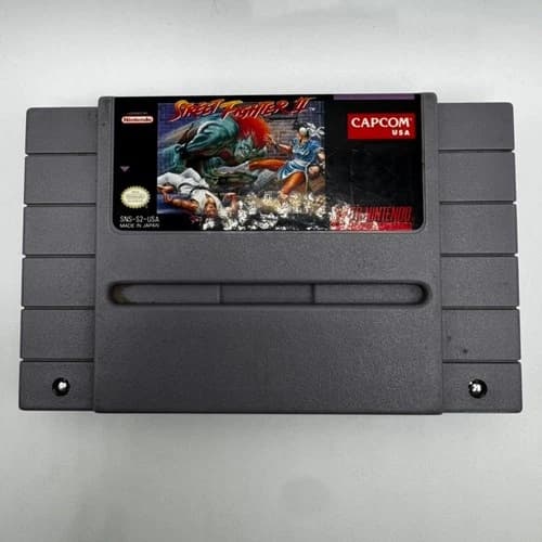 Street Fighter II Super Nintendo SNES Capcom Video Game Cartridge