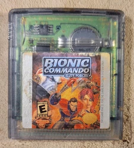 Bionic Commando Elite Forces Nintendo Game Boy Color GBC Authentic Tested