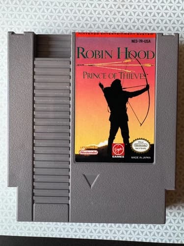 Robin Hood Prince of Thieves Nintendo NES Authentic Tested & Working!