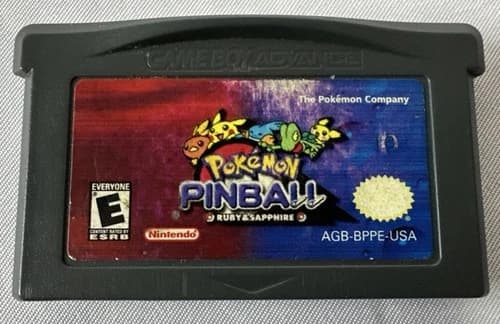 Pokemon Pinball Ruby and Sapphire Nintendo Game Boy Advance GBA Authentic Saves