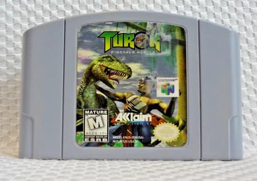 Nintendo 64 N64 Turok Dinosaur Hunter Video Game Cartridge - Tested!