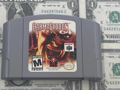 Carmageddon 64 For Nintendo 64 N64 Tested Authentic - Cart Only