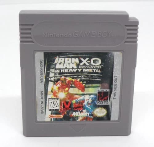 Iron Man/X-O Manowar in Heavy Metal (Nintendo Game Boy, 1996) Cartridge Only ngb