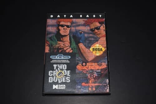 Sega Genesis Data East Two Crude Dudes CIB Tested Working Good Condition