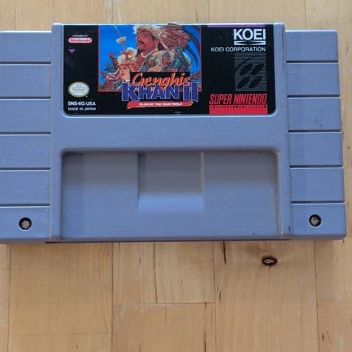 Genghis Khan II: Clan of the Gray Wolf (SNES; CART ONLY)