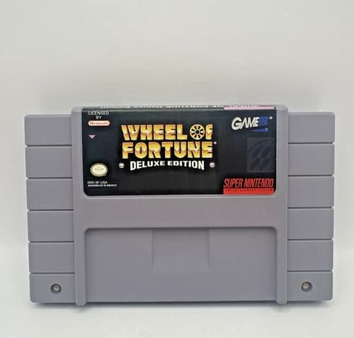 Wheel of Fortune Deluxe Edition Super Nintendo SNES Game Cartridge EXCELLENT