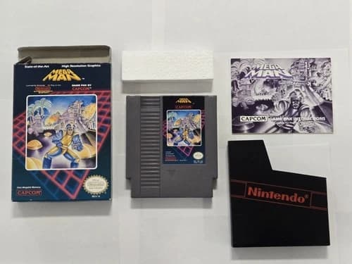 Mega Man NES CIB Original Complete In Box Capcom Nintendo Authentic Video Game