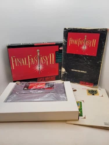 Final Fantasy II 2 Super Nintendo SNES Authentic Tested CIB