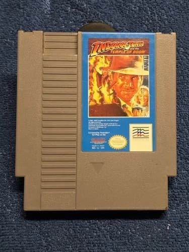 NES INDIANA JONES AND THE TEMPLE OF DOOM Nintendo Entertainment System CARTRIDGE