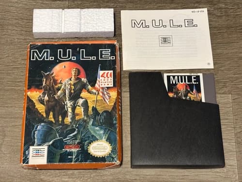 M.U.L.E. Nintendo Nes Complete CIB Authentic