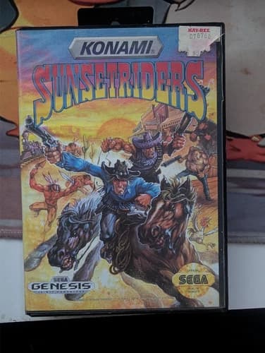 Sega Genesis Sunset Riders Konami CIB Tested Authentic