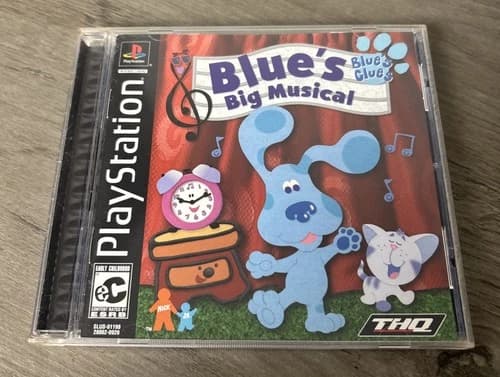 Blues Clues Big Musical Game (Sony Playstation 1 PS1) Complete, CIB Black Label