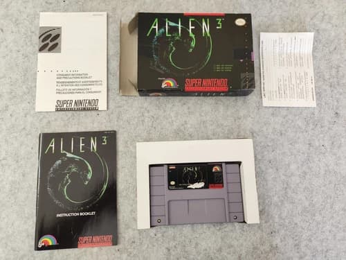 Alien 3 (Super Nintendo Entertainment System, 1993) CIB w/ Manual! Tested-Works!