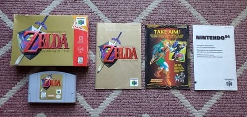 The Legend of Zelda Ocarina of Time Nintendo 64 N64 Complete CIB Box AUTHENTIC !