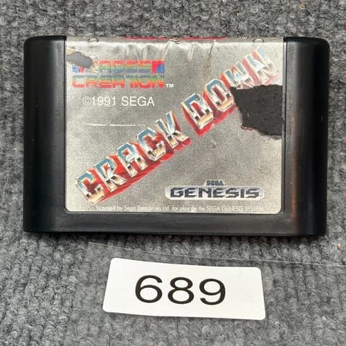 Crack Down Sega Genesis Cartridge Only Tested Works