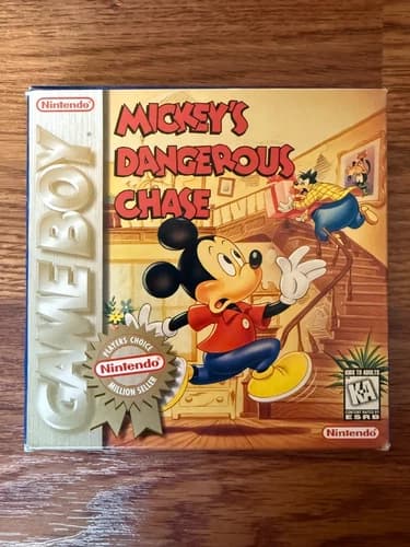 Mickey's Dangerous Chase - (Players Choice) Nintendo Game Boy (1991) CIB Great