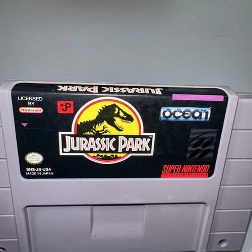 Jurassic Park (Super Nintendo SNES, 1993) Authentic Tested Cartridge Only