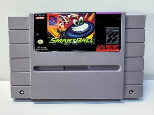 SmartBall (Super Nintendo SNES, 1991) Authentic. Working.