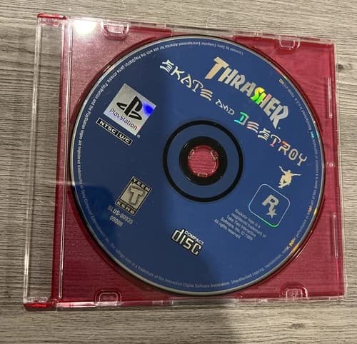 Thrasher Skate and Destroy Sony Playstation One PS1 PSX Game Disc Only FREE SHIP