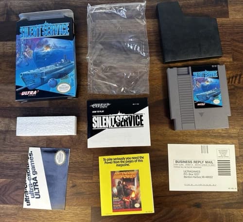 Silent Service Nintendo NES Complete CIB w/ all inserts