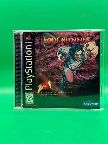 Lode Runner The Legend Returns PS1 CIB Black Label