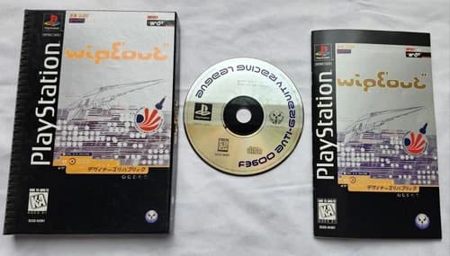 Wipeout PS1 Longbox - Complete/CIB Black Label - Sony PlayStation MINTY CLEAN