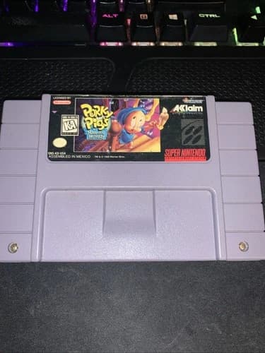 Porky Pig's Haunted Holiday Super Nintendo SNES 1995 ) Cart only tested working!