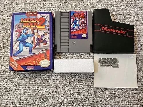 Mega Man 2 (Nintendo NES, 1989) CIB Complete Tested! Authentic! GREAT CART!