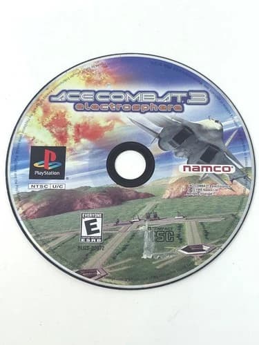 Ace Combat 3 Electrosphere Sony PlayStation One Ps1 Dosc Only Loose Tested