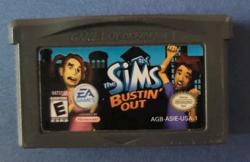 Sims Bustin' Out (Game Boy Advance, 2003) Tested and Working
