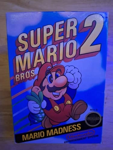 Super Mario Bros 2 NES Complete In Box CIB Manual - Inserts Original Nintendo