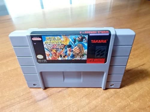 World Heroes 2 (Super Nintendo SNES, 1994) *TESTED*