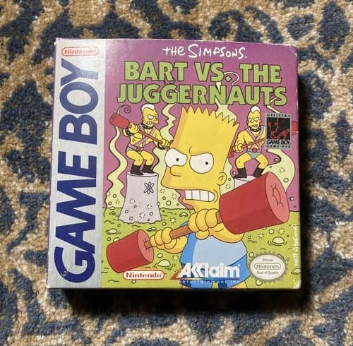 The Simpsons: Bart vs. The Juggernauts (Game Boy) Complete in Box CIB Authentic