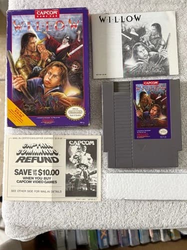 Willow Nintendo NES Authentic Clean 100% Complete Game CIB - Tested Clean Box