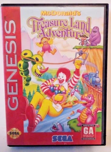 VTG 1993 SEGA GENESIS CIB GAME MCDONALDS TREASURE LAND ADVENTURE WORKS Fh