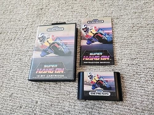Super Hang On Sega Genesis CIB 1989 Official Authentic Racing NICE SHAPE!
