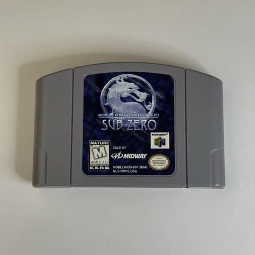 Mortal Kombat Mythologies: Sub Zero N64 Nintendo 64 Authentic Cartridge - CLEAN