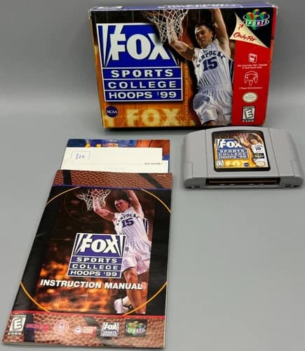 Fox Sports College Hoops '99 Nintendo 64 N64 CIB Complete W/ Manual Authentic