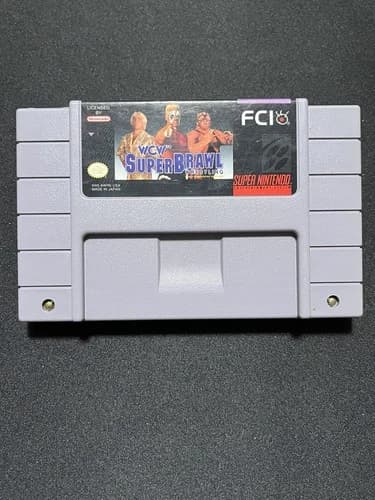 Super Nintendo SNES WCW Super Brawl Wrestling Cart Only