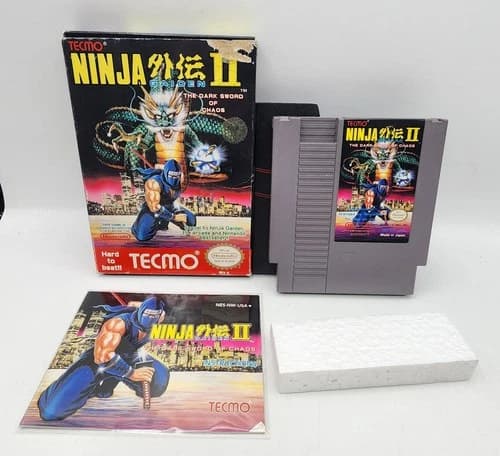 Ninja Gaiden 2 II: The Dark Sword of Chaos Nintendo NES Complete CIB *Shows Wear