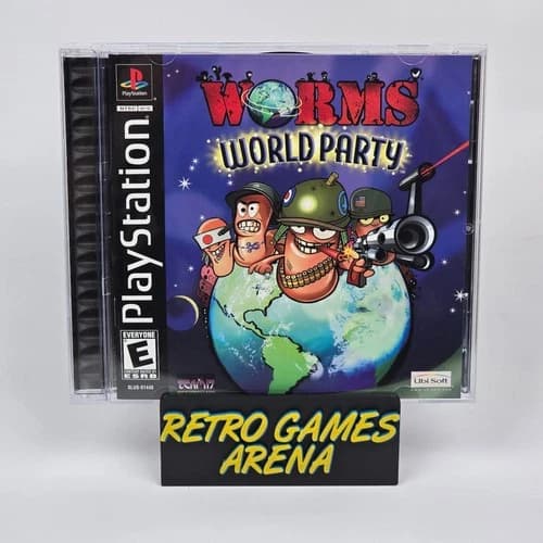 Worms: World Party (PlayStation 1 PS1) CIB COMPLETE