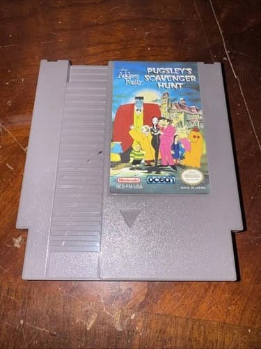 The Addams Family Pugsleys Scavenger Hunt Nintendo NES Cartridge Only 100% Real