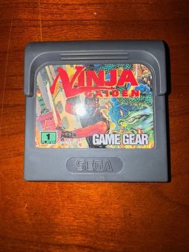 Ninja Gaiden Sega Game Gear Cartridge with Sega Brand Clear Protector