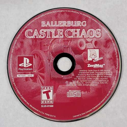 Ballerburg Castle Chaos - Loose Sony PS1 Playstation 1 Disc