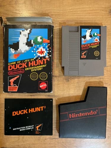 Duck Hunt Nintendo NES Boxed Box Sticker Seal CIB Complete