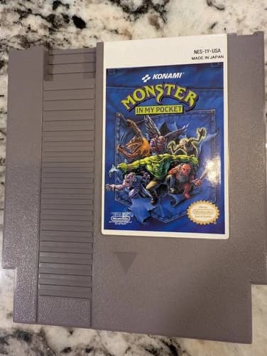 Monster In My Pocket Konami Original Nintendo NES Video Game Cartridge