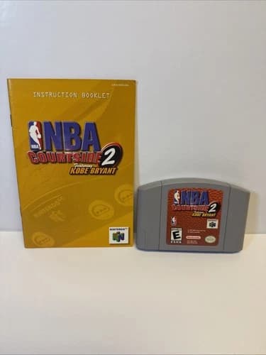 Kobe Bryant in NBA Courtside (Nintendo 64, 1997) Authentic N64 W Instructions