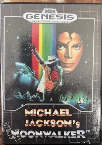 Michael Jackson's Moonwalker (Sega Genesis, 1990) CIB Tested* Read Des.