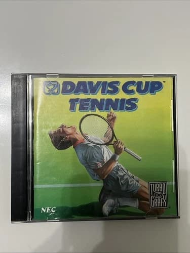 Davis Cup Tennis ( TurboGrafx-16 ) Complete w/Case & Manual • Tested & Works •